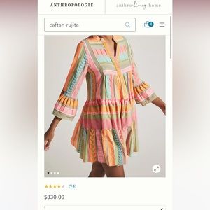 Anthropologie Devotion Twins Embroidered Ella Tunic Dress  Petite medium